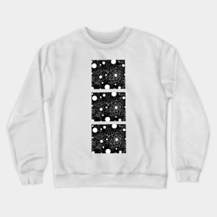 Black and white dots and squiggle Crewneck Sweatshirt